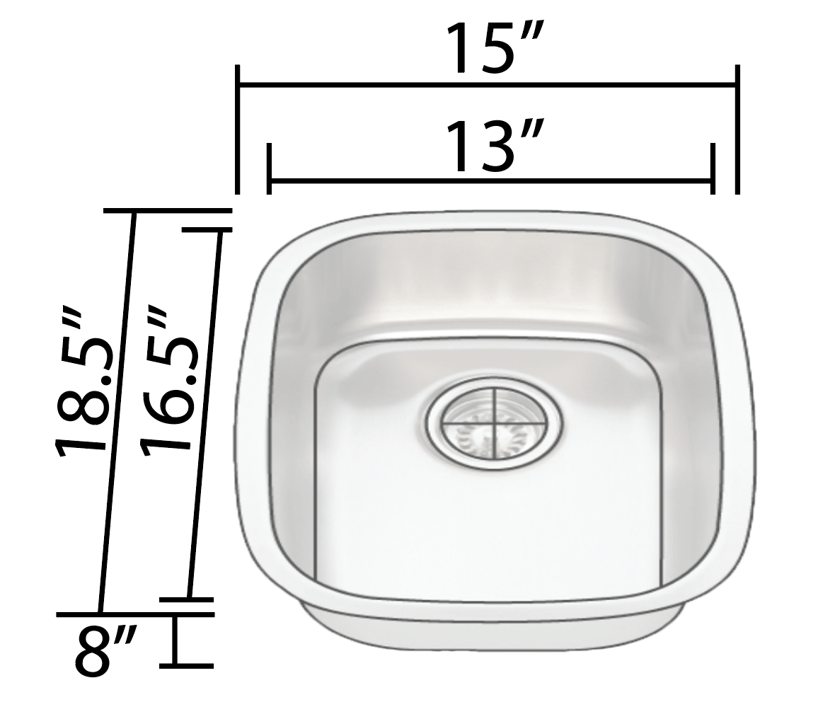 Discount Allora Stainless Steel Medium Bar Sink